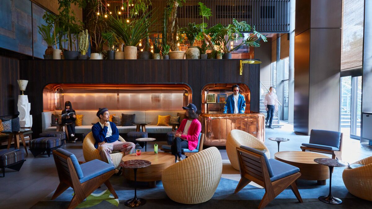 The view from the lounge at Ace Hotel Kyoto 